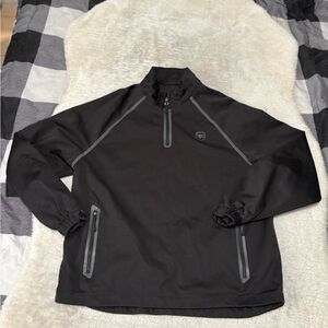 UPS men’s 1/4‎ zip black pullover sweatshirt size medium destinations